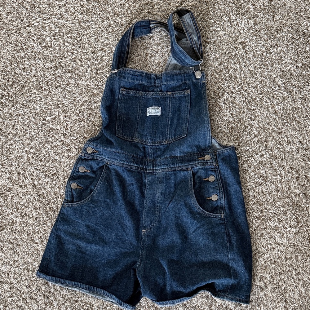 Levi's Dark Blue Jean overall shorts